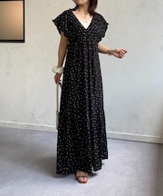 【新色登場！】シャーリングジャガードワンピース