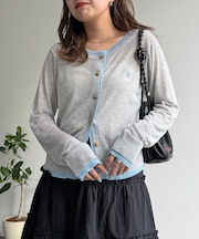 【U.S. POLO ASSN.】フェイクレイヤードシアーカーディガン