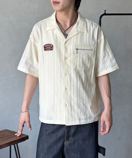 ワッペンドビー半袖開襟シャツ