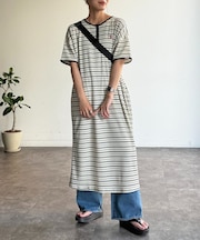 【U.S. POLO ASSN.】ワッフルヘンリーワンピース