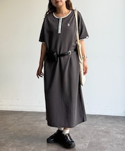 【U.S. POLO ASSN.】ワッフルヘンリーワンピース