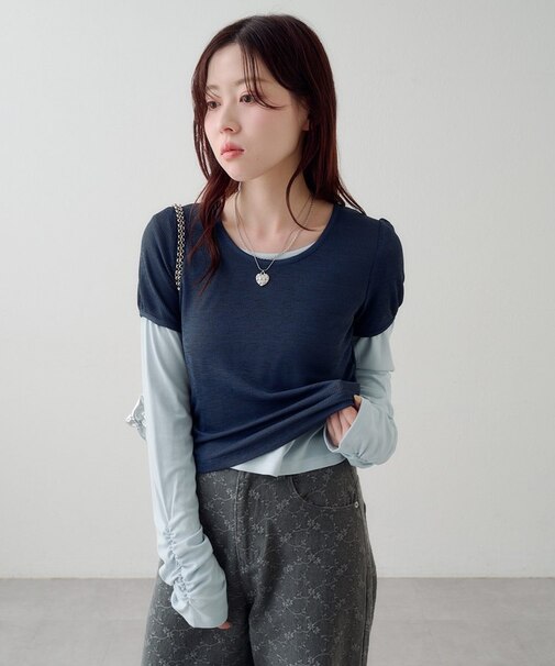 【Kastane】レイヤードカットソーSET