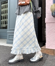 【Ciaopanic】バイヤスチェックシアーIラインスカート