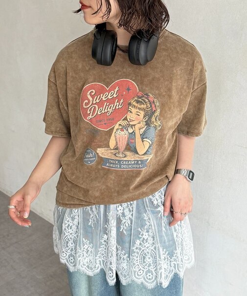 パウダー半袖T