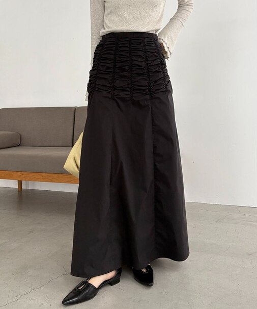 【CAPRICIEUX LE'MAGE】ラインギャザースカート
