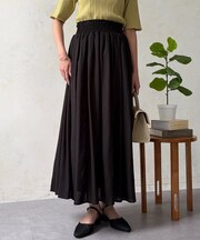 リネンギャザーフレアスカート
