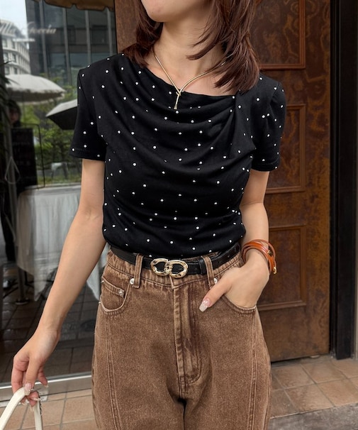 ドットドレープTシャツ