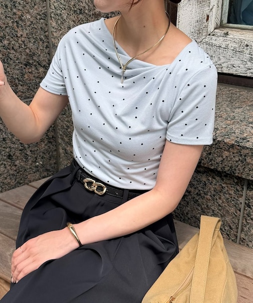 【新色登場!】ドットドレープTシャツ