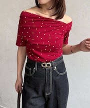 ドットドレープTシャツ