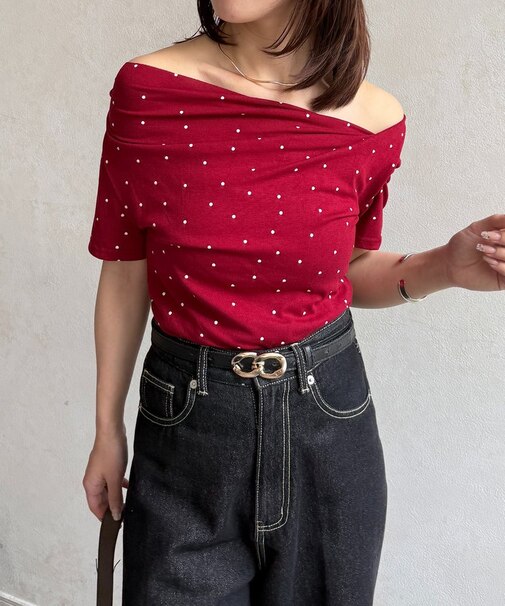 ドットドレープTシャツ