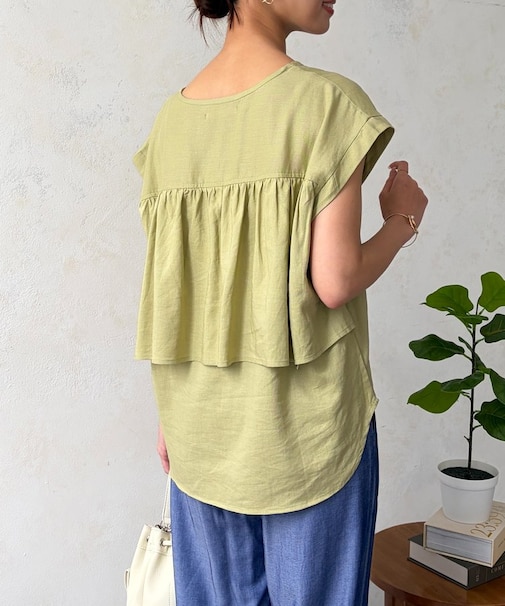 バックフリルスキッパーブラウス