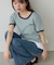 【Kastane】ボーダー刺繍TEE