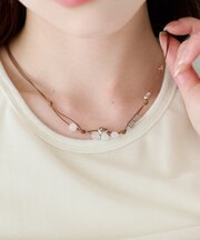【Kastane】ストーンダブルネックレス