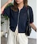 【U.S. POLO ASSN.】襟付きジップ半袖カーディガン