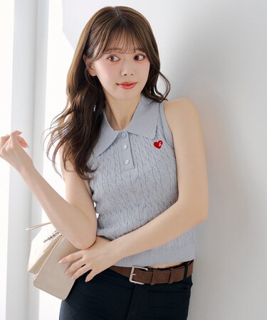 【Chico】ケーブルアメスリポロニット