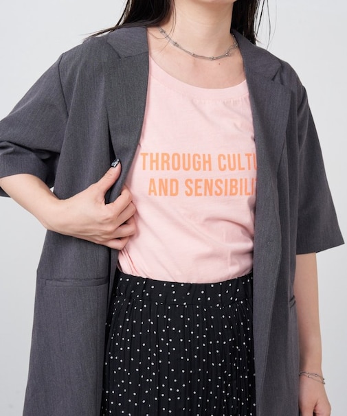 【Kastane】B メッセージゴシックロゴTEE