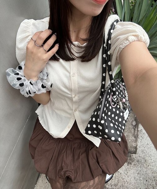 【Ciaopanic】シャーリングショートスリーブカットソー