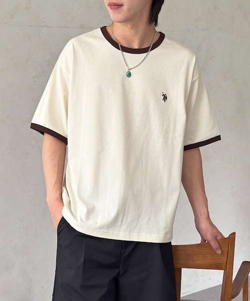 【U.S. POLO ASSN.】配色リンガーT