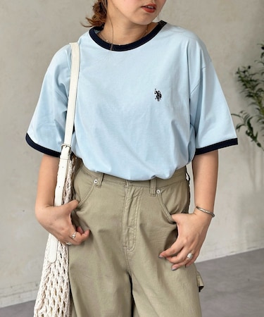【U.S. POLO ASSN.】配色リンガーT