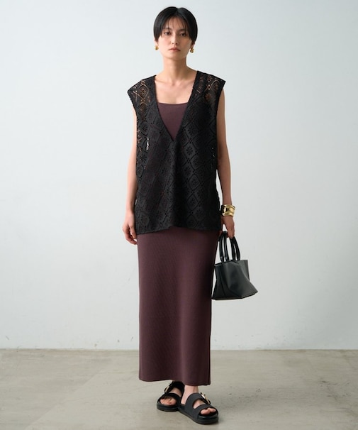 【Loungedress】ニットキャミワンピース