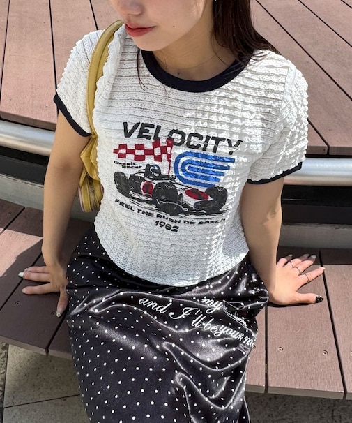 【Ciaopanic】モーターロゴフリルリンガーTee