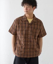 【Kastane】【ユニセックス】BM チェック開襟シャツ
