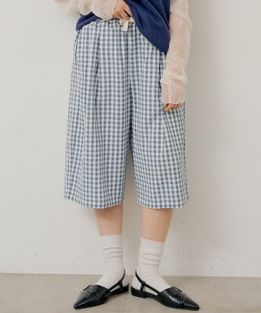 【Kastane】【WHIMSIC】ギンガムチェックスリーピングショートパンツ