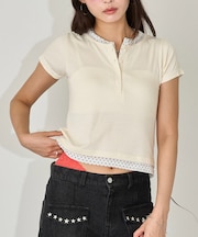 【WHO'S WHO gallery】レイヤードヘンリーS/Sトップス