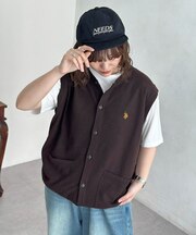 【U.S. POLO ASSN.】クルーニットベストカーディガン