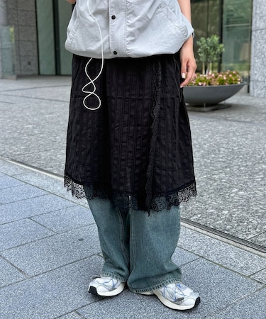 2WAYキャミレーススカート