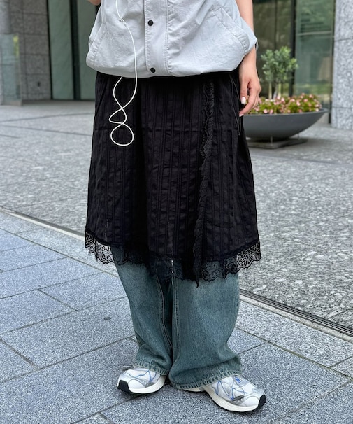 2WAYキャミレーススカート