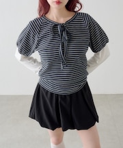 【Kastane】ボウタイボーダーtee