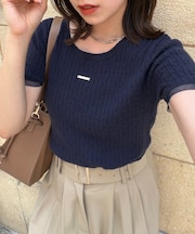 チャーム付きケーブルコンパクトニット