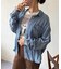BACKギャザーパウダー加工デニムシャツ