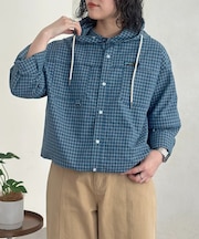 【袖着脱可能◎】デタッチャブルフードシャツ