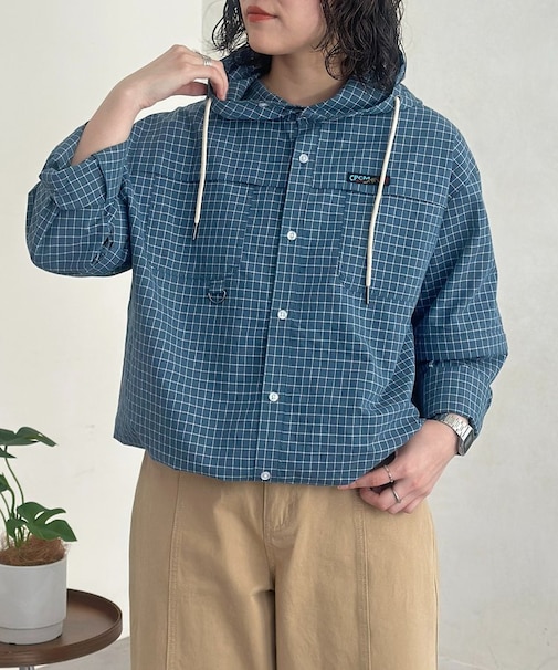 【袖着脱可能◎】デタッチャブルフードシャツ