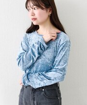 【Kastane】スタッズベロアプルオーバー