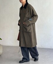 ヘリンボンカバーオールコート