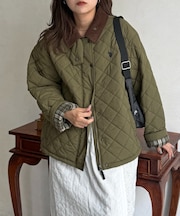 【U.S. POLO ASSN. 】襟コーデュロイキルトジャケット