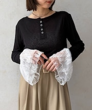 袖アソートヘンリーシアープルオーバー