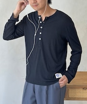 ヘンリーネックニットロンT
