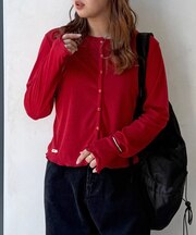 シアーメロークルーカーディガン