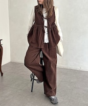 コーデュロイビスチェセットアップ