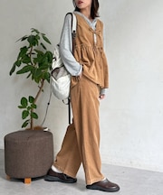 コーデュロイビスチェセットアップ
