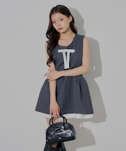 【Chico】レイヤードリボンミニワンピース