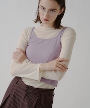 【Kastane】【WHIMSIC】ソフトシアークルーネックＴ＆リブタンクトップ