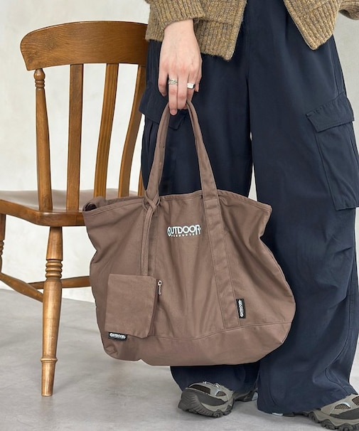 【OUTDOOR PRODUCTS】ミニポーチ付トート
