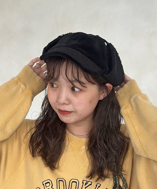 コーデュロイフライトキャップ