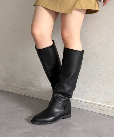 フラットロングブーツ