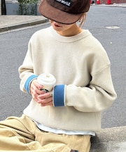【CIAOPANIC TYPY】リシェイプモーションワッフルニットプルオーバー